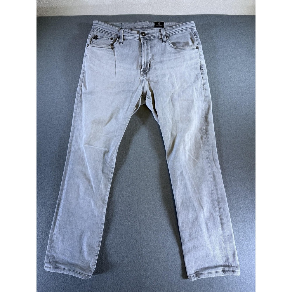 AG Adriano Goldschmied Jeans Mens 32x26 Light Gray Everett Slim‎ Straight Denim